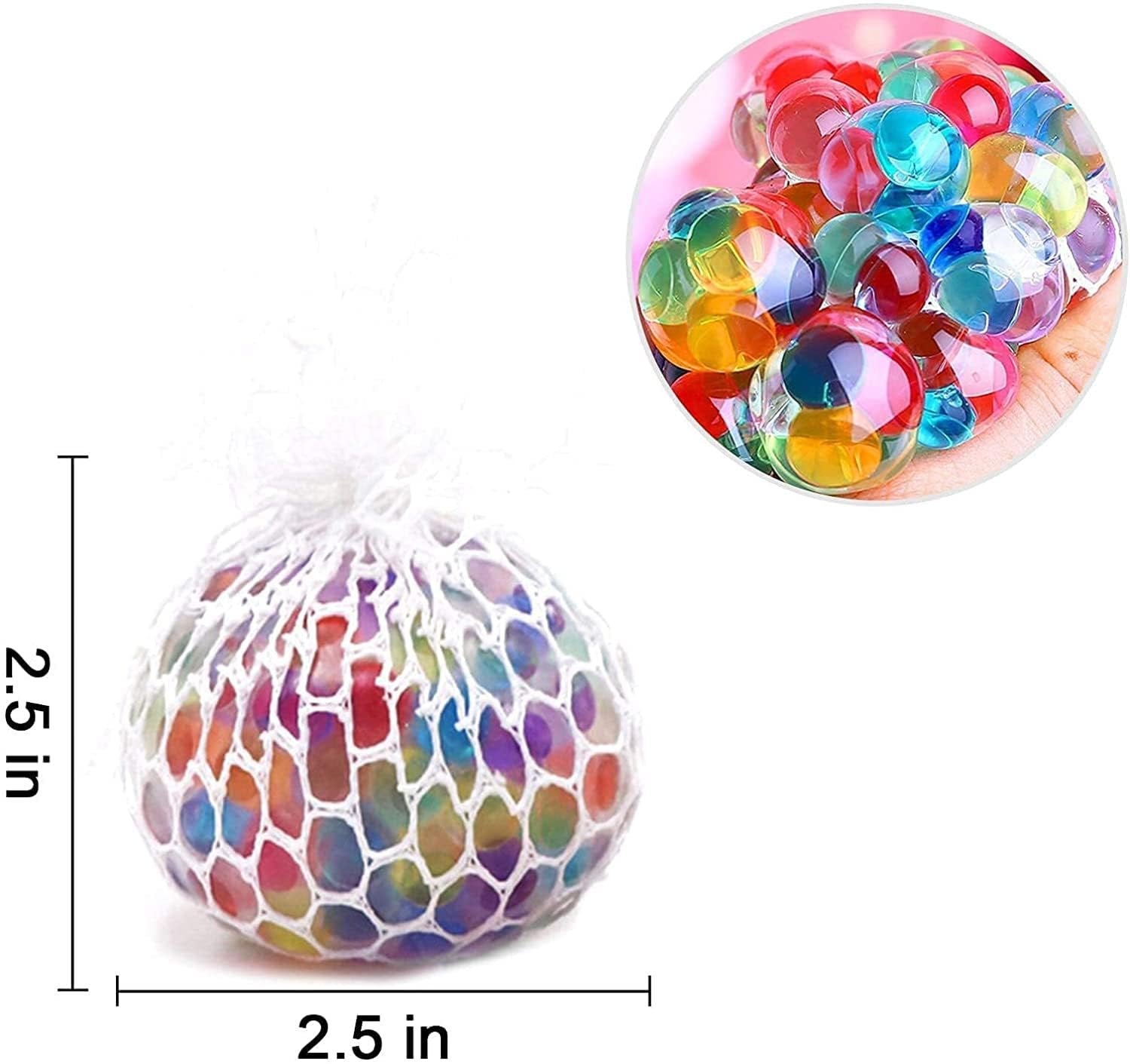 Mesh Squeeze Ball ? Stress Relief and Sensory Toy ? Fun for Kids and Adults to Squeeze and Play