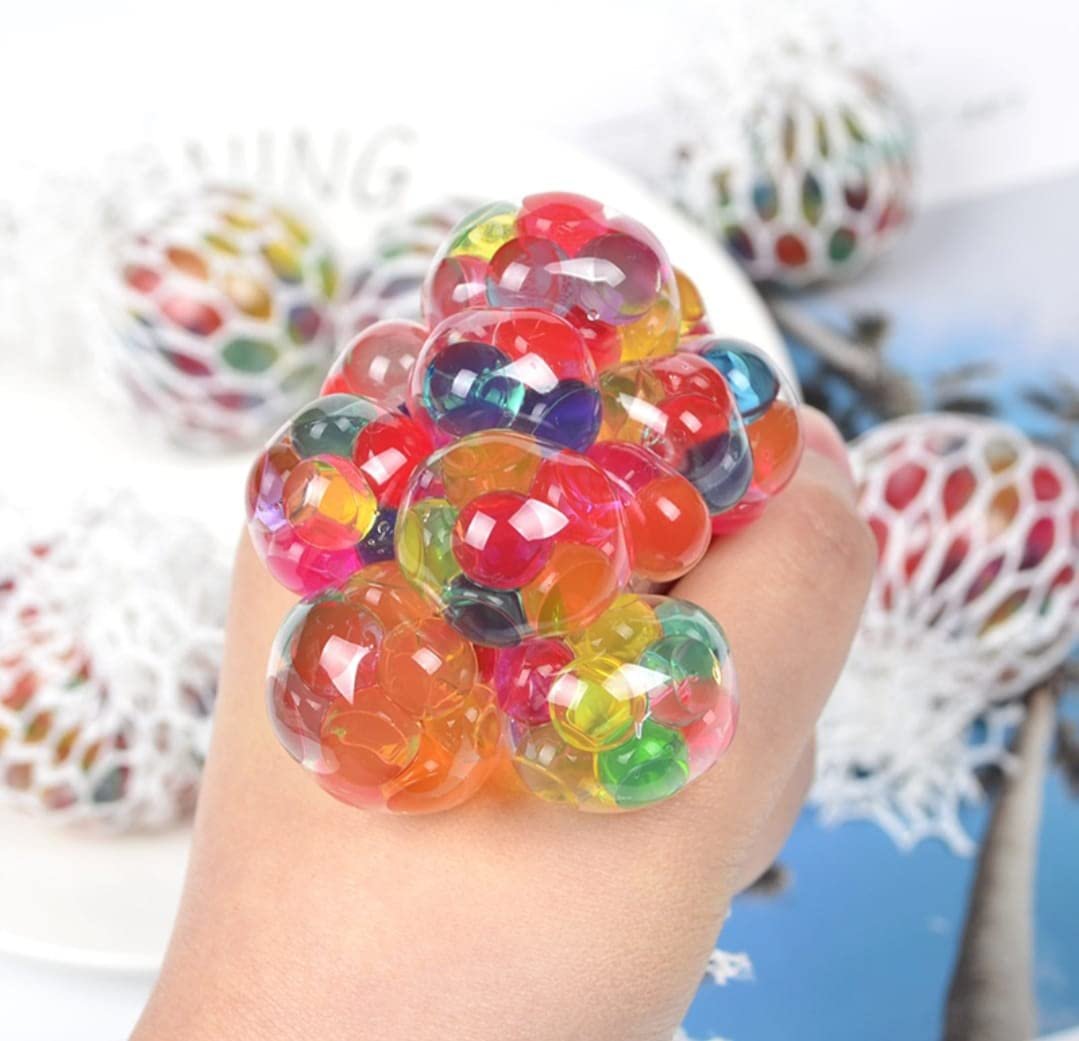 Mesh Squeeze Ball ? Stress Relief and Sensory Toy ? Fun for Kids and Adults to Squeeze and Play
