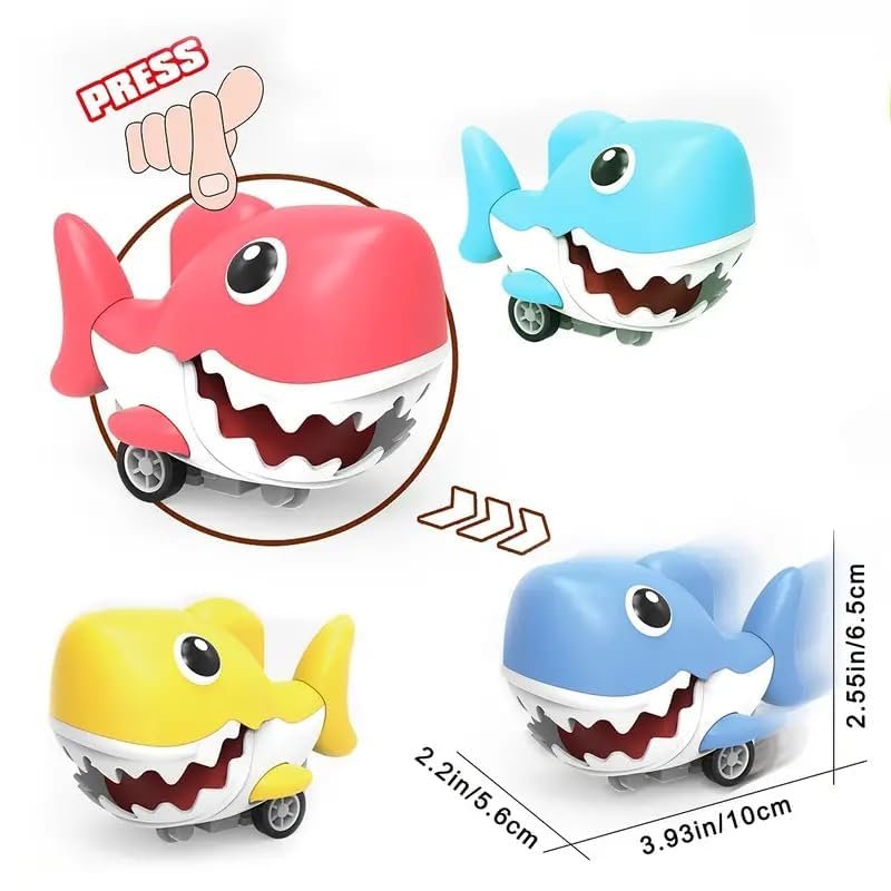 Press and Go Shark ? Fun Push and Go Toy for Kids ? Interactive Shark Toy for Toddlers