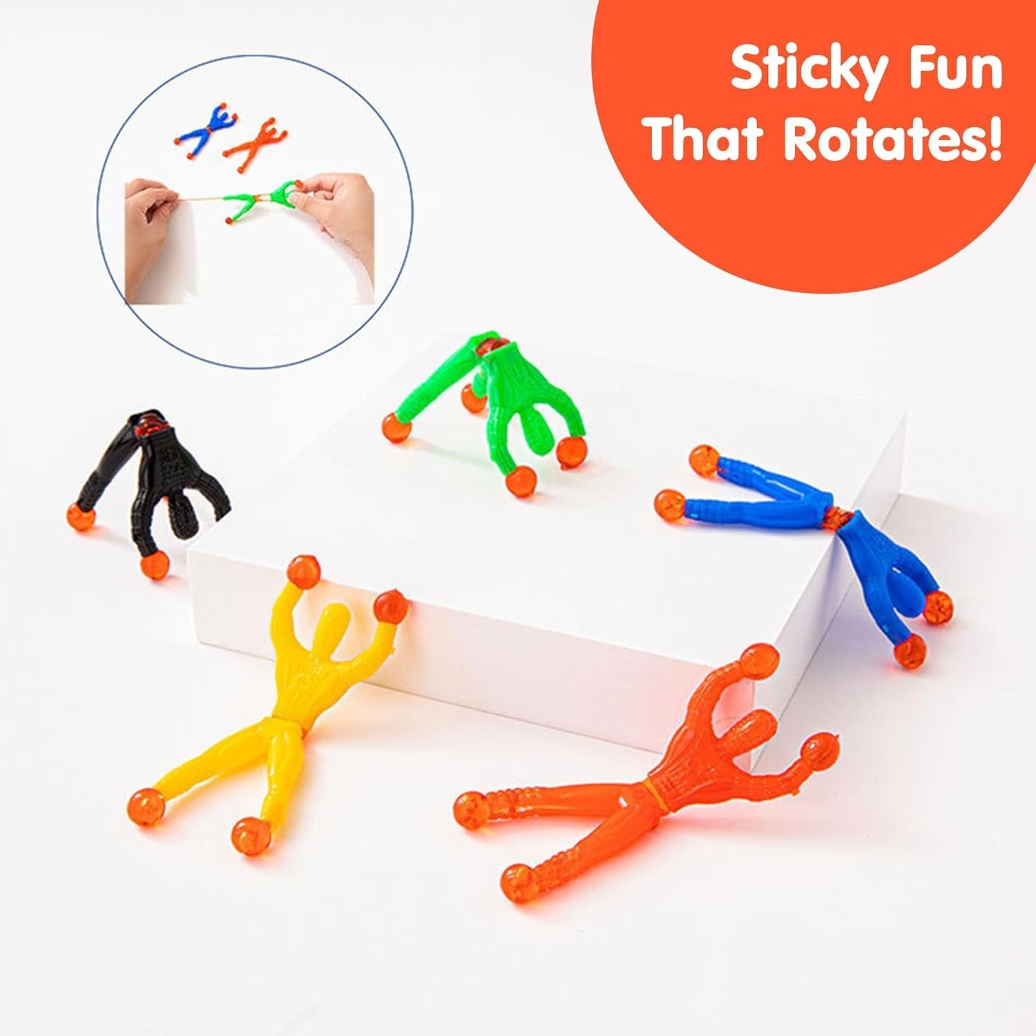 Climbing Spider (Set of 5) ? Fun Wall Climbing Spider Toys for Kids ? Sticky and Interactive Play