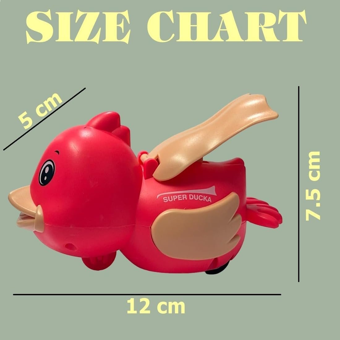 Press and Go Running Duck ? Interactive Push and Go Toy for Toddlers ? Fun Running Duck Toy for Kids