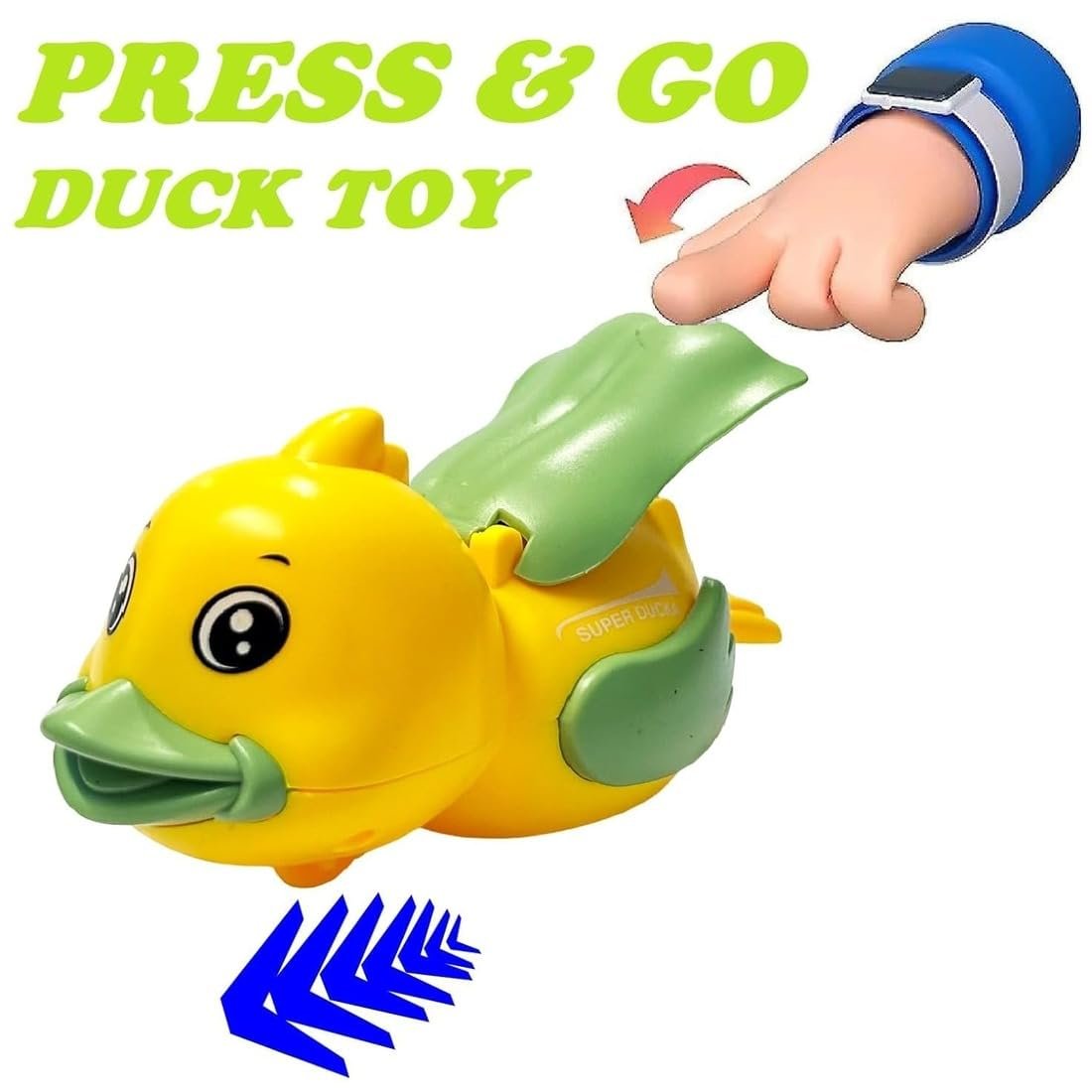 Press and Go Running Duck ? Interactive Push and Go Toy for Toddlers ? Fun Running Duck Toy for Kids