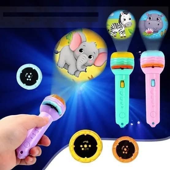 Mini Projector Flashlight Toy (3 Slides) ? Fun Projector Flashlight with Images for Kids ? Portable Toy for Storytelling