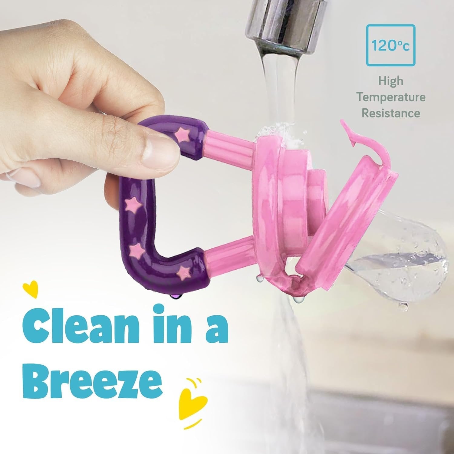 King Shape Baby Natural Fruit & Food Feeder ? Safe Silicone Feeder for Babies ? Perfect for Introducing Solid Foods