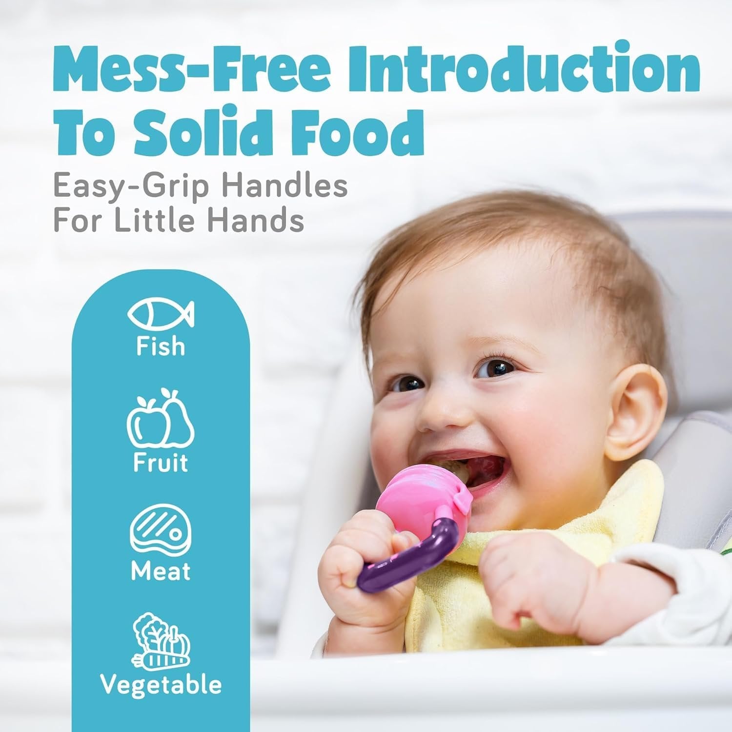 King Shape Baby Natural Fruit & Food Feeder ? Safe Silicone Feeder for Babies ? Perfect for Introducing Solid Foods