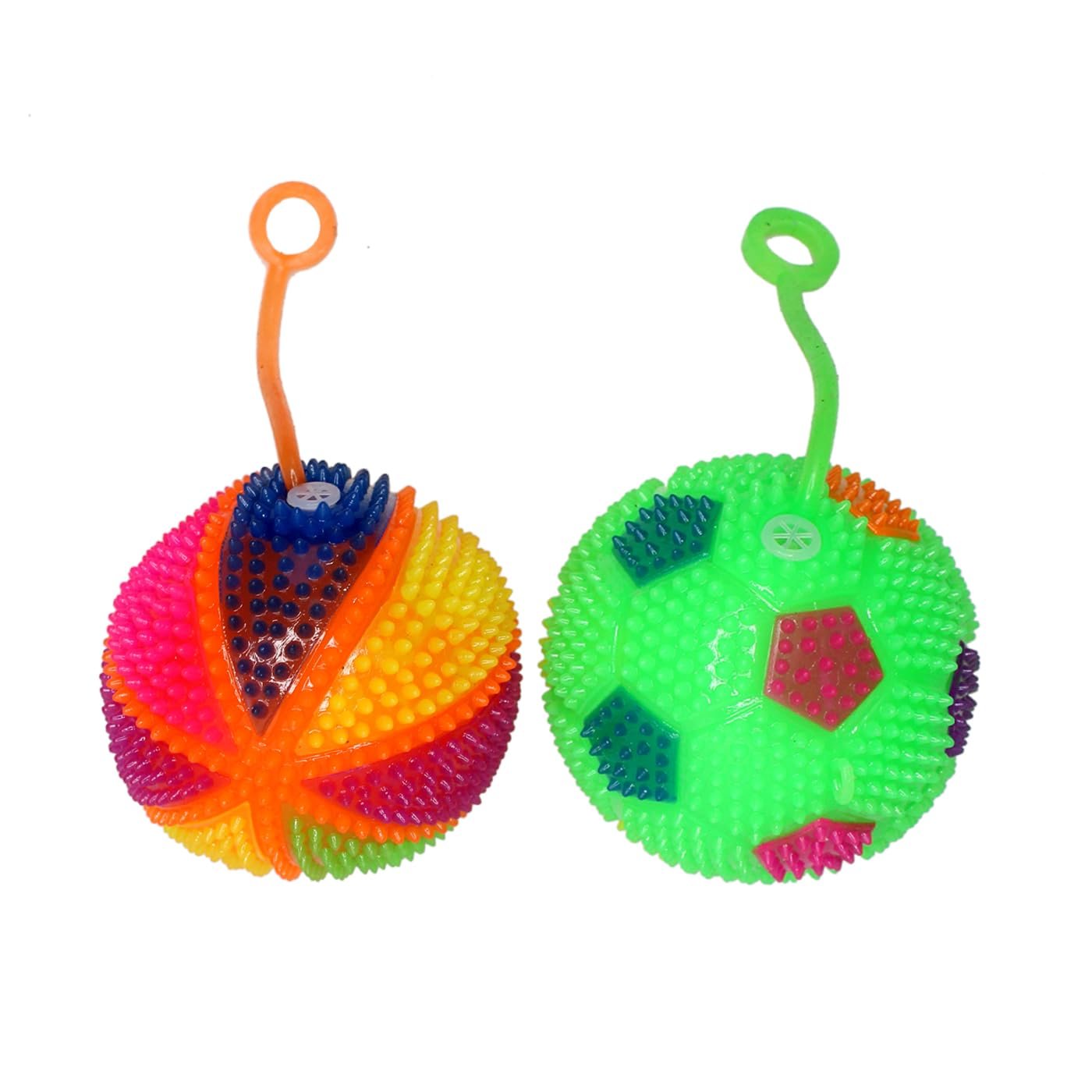 Flashing Spiky Ball ? LED Light-Up Spiky Ball for Kids ? Fun Sensory Toy for Play and Stress Relief