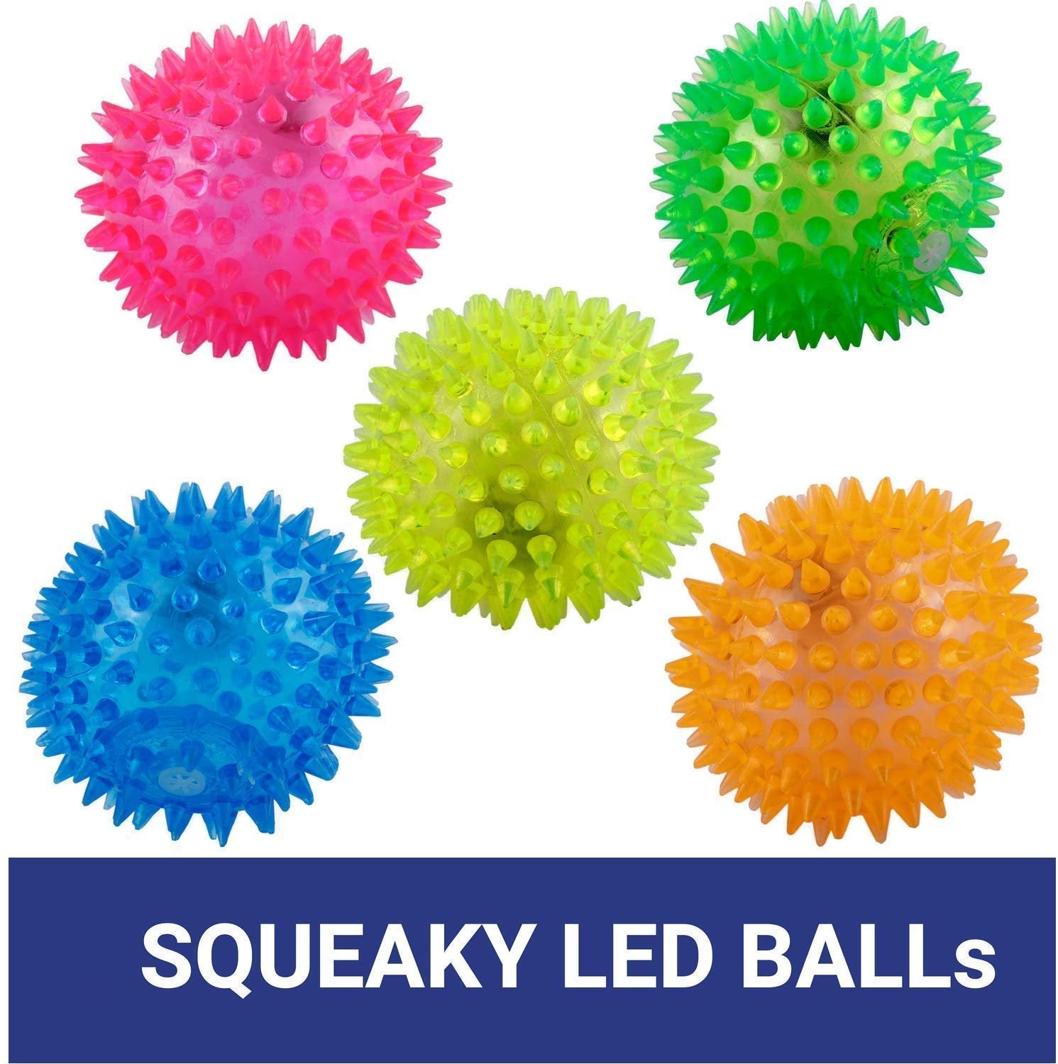 Flashing Spiky Ball (Lighting Ball) ? LED Light-Up Sensory Toy ? Interactive Spiky Ball for Kids