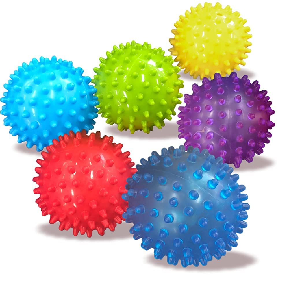 Flashing Spiky Ball (Lighting Ball) ? LED Light-Up Sensory Toy ? Interactive Spiky Ball for Kids