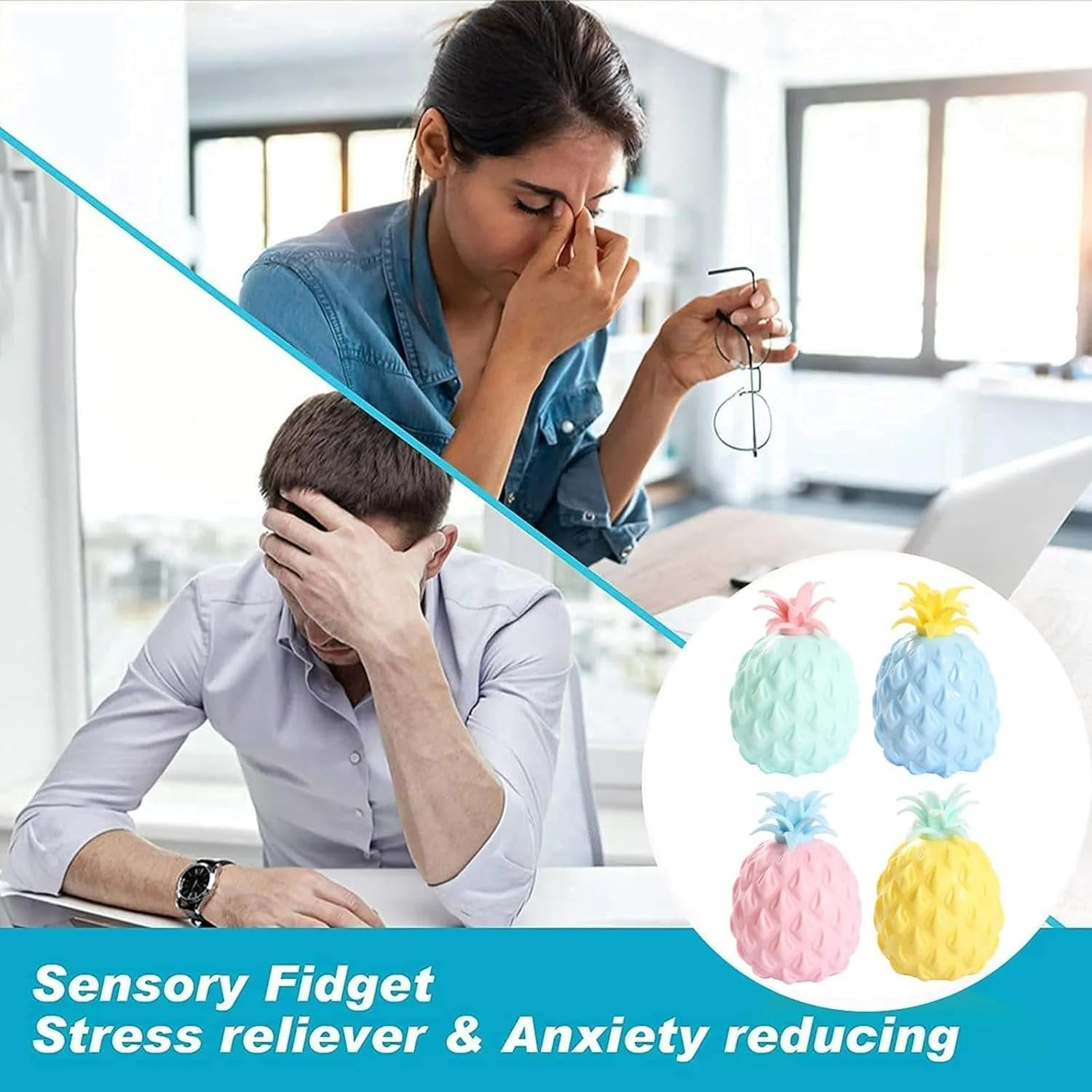 Pineapple Mesh Squishy Ball ? Stress Relief and Fun Sensory Toy ? Squeeze and Squish for Relaxation and Play