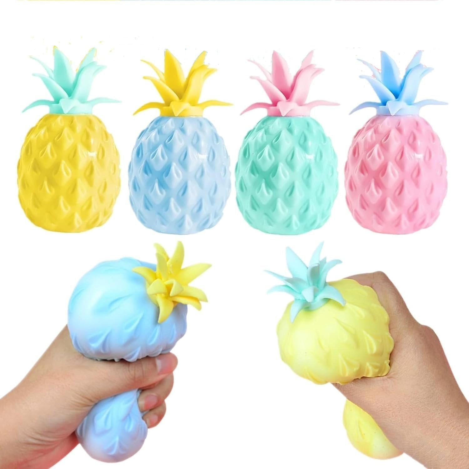 Pineapple Mesh Squishy Ball ? Stress Relief and Fun Sensory Toy ? Squeeze and Squish for Relaxation and Play