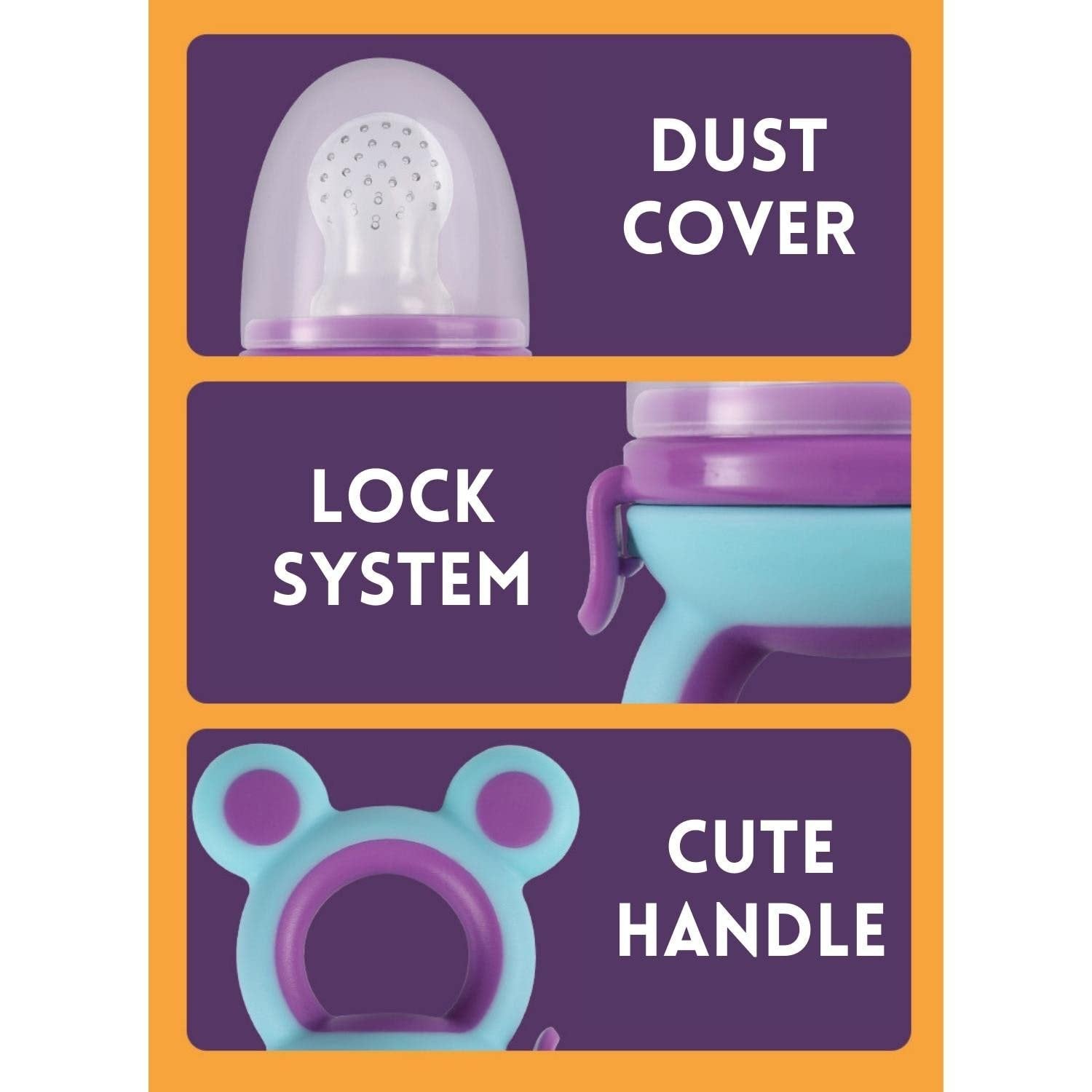 Baby Natural Fruit & Food Feeder (Small) ? Safe and Easy Feeder for Infants ? Teething and Feeding Solution