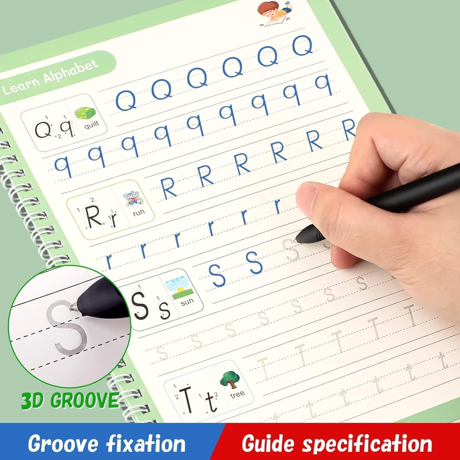 Sank Magic Book (10 Rifil) ? Interactive Learning Magic Book for Kids ? Fun Educational Book with Refill Pages