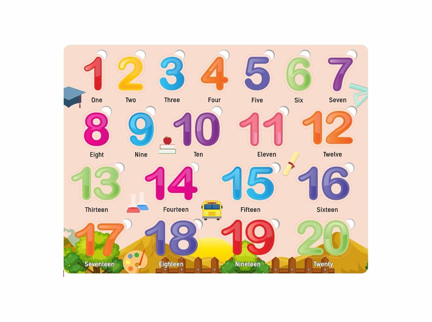Wooden Shape Puzzle ? Early Learning Shape Matching Puzzle for Kids ? Develops Cognitive Skills and Hand-Eye Coordination