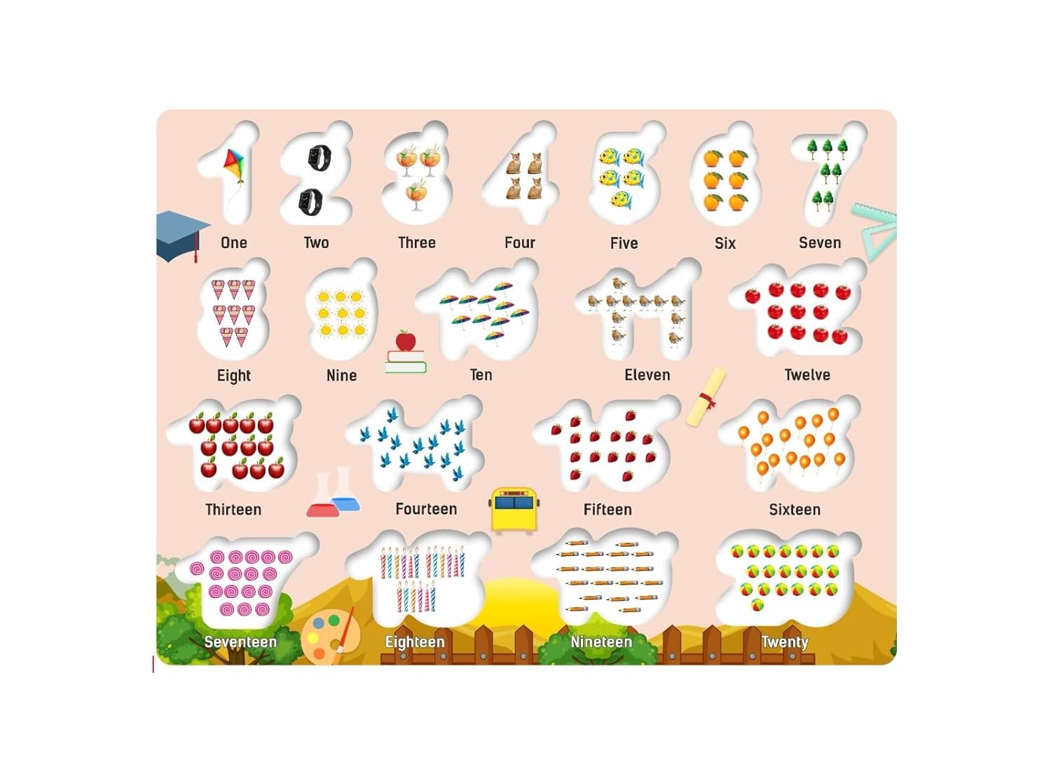 Wooden Shape Puzzle ? Early Learning Shape Matching Puzzle for Kids ? Develops Cognitive Skills and Hand-Eye Coordination