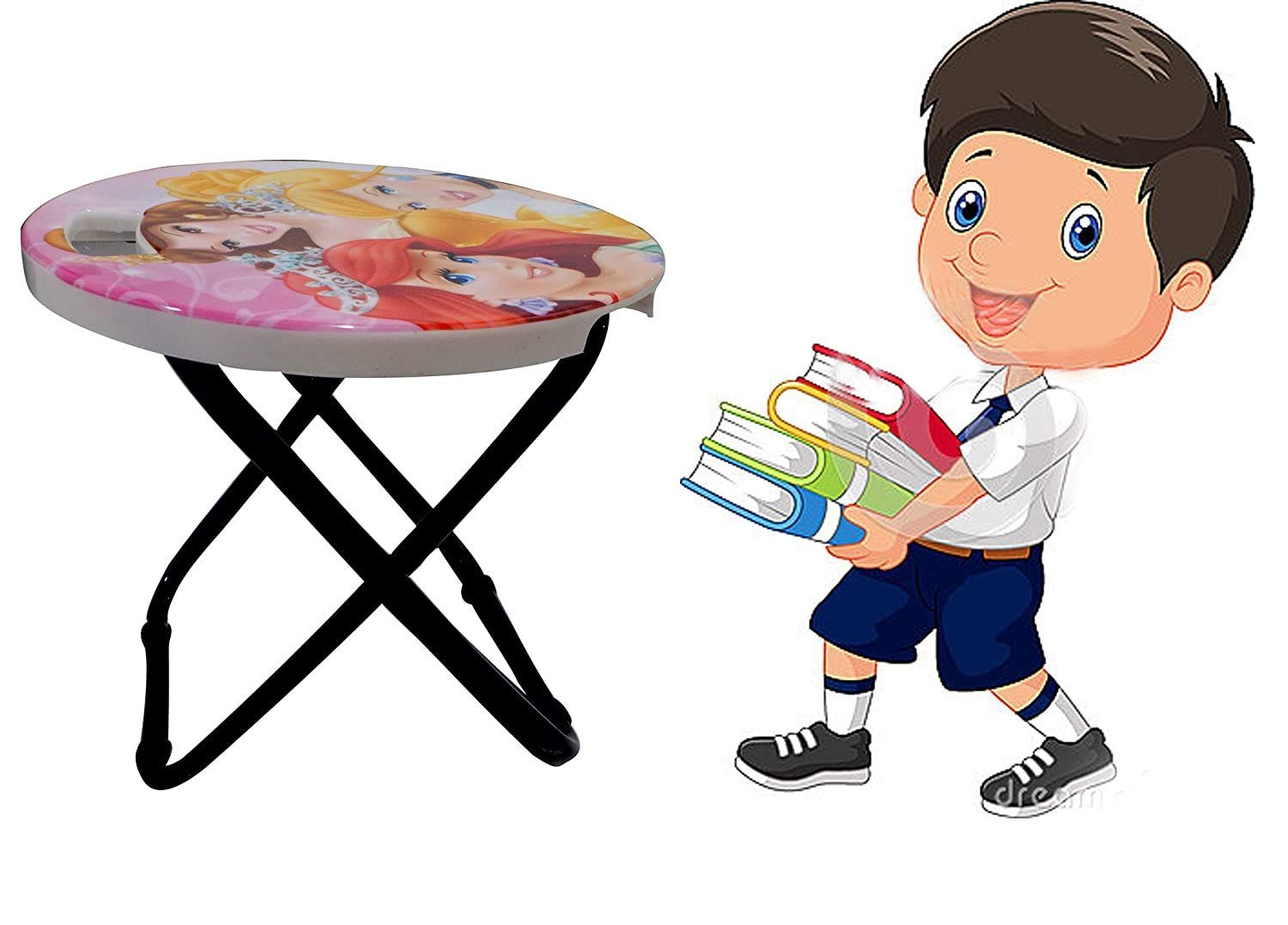 Plastic Round Shape Baby Stool ? Safe and Sturdy Baby Stool for Toddlers ? Non-Slip, Durable, and Easy to Clean