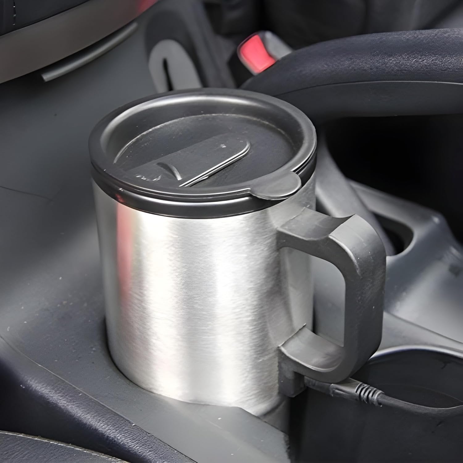 Car Mug ? Stainless Steel Insulated Travel Mug for Cars ? Keeps Drinks Hot or Cold ? Ideal for On-the-Go