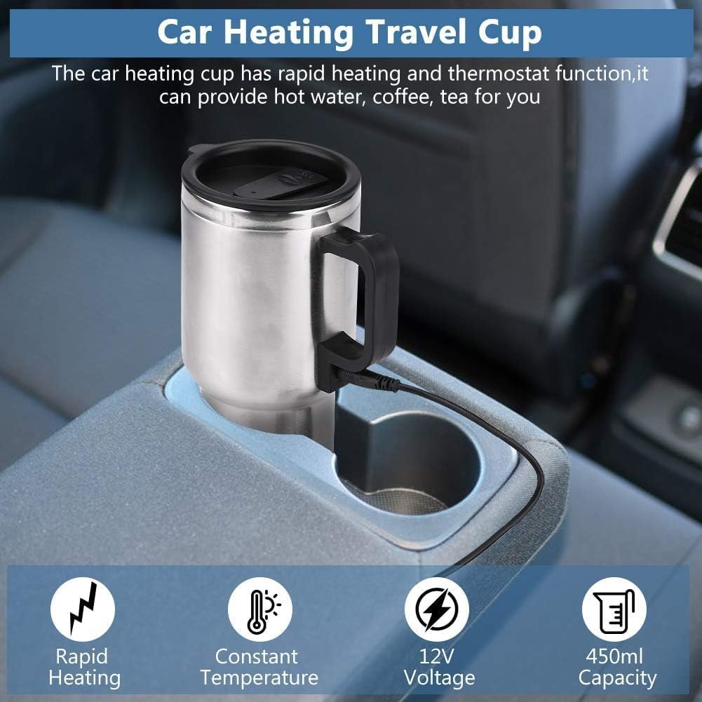 Car Mug ? Stainless Steel Insulated Travel Mug for Cars ? Keeps Drinks Hot or Cold ? Ideal for On-the-Go