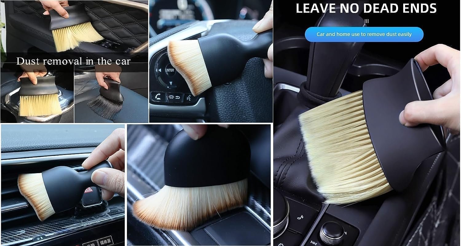 Car Interior Cleaning Dust Brush ? Soft Bristles for Dashboard, Seats, and Console ? Keeps Your Car Interior Dust-Free