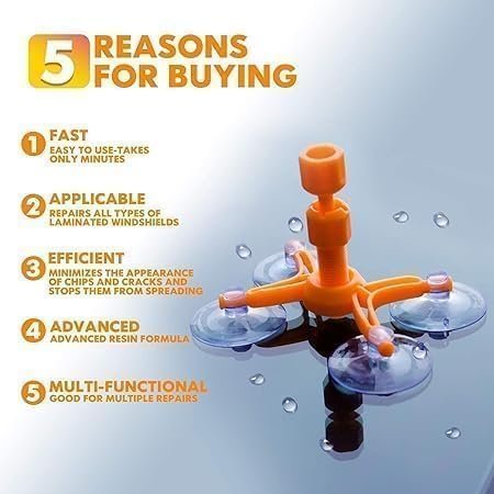 Windscreen Glass Cracking Repair Kit ? DIY Car Windshield Repair Tool ? Fix Chips, Cracks, and Minor Damage