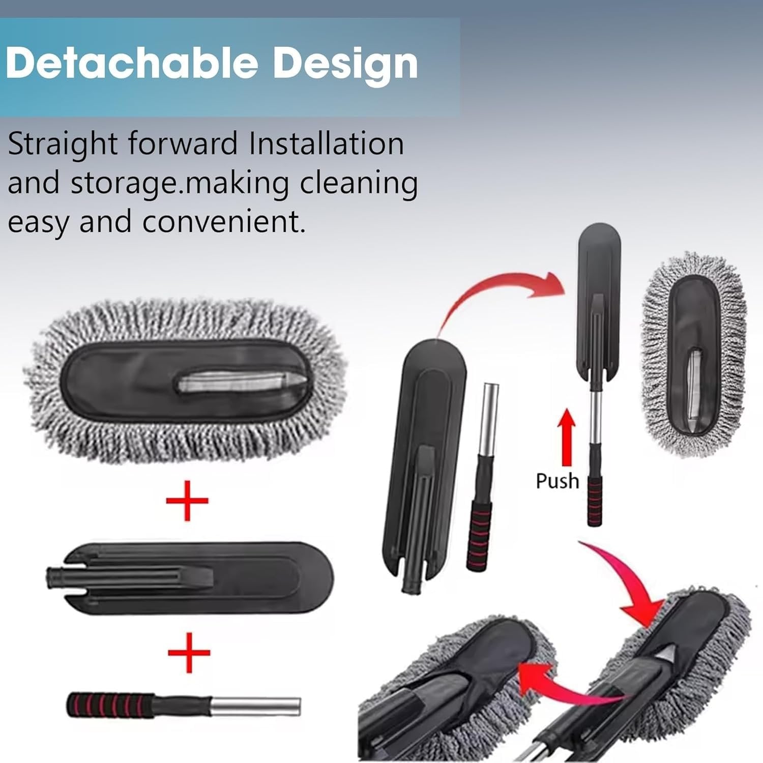 Microfiber Car Duster ? Soft and Gentle Car Cleaning Tool ? Removes Dust and Dirt without Scratching