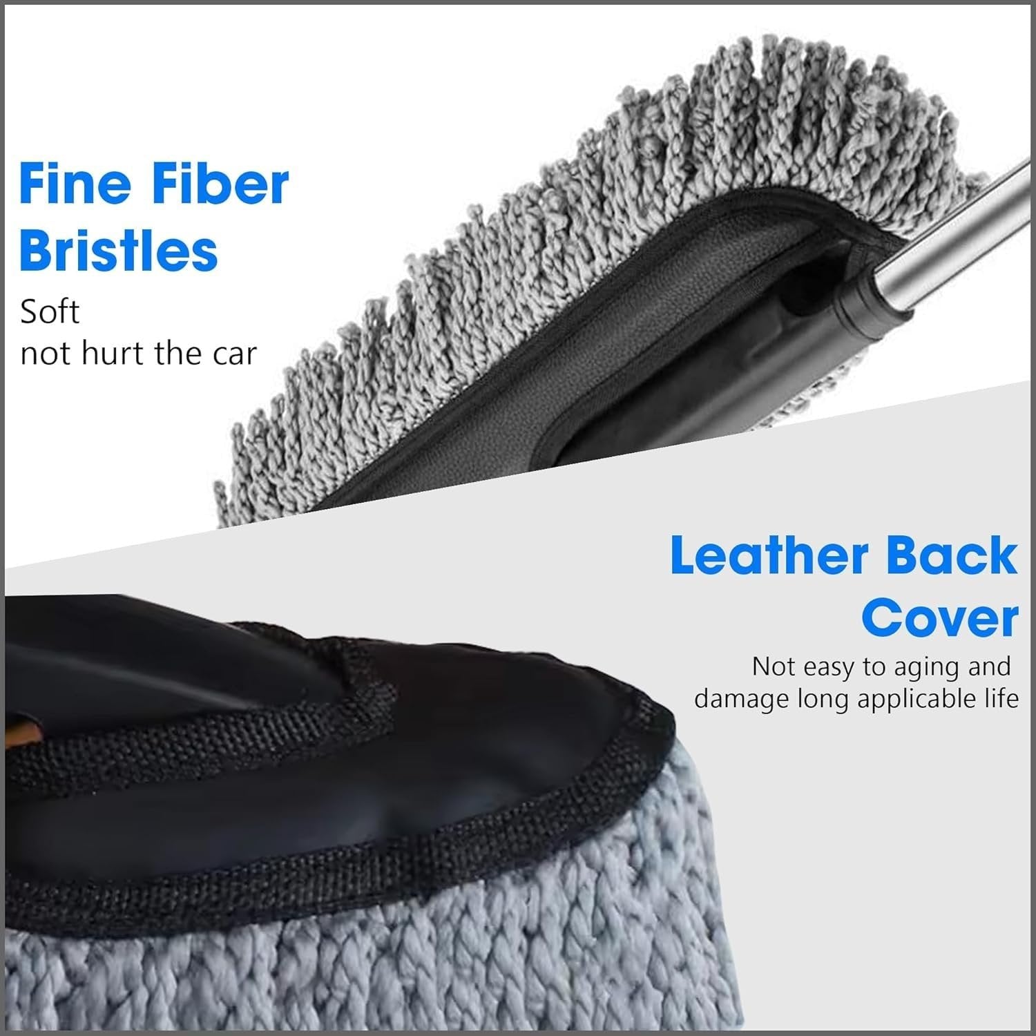 Microfiber Car Duster ? Soft and Gentle Car Cleaning Tool ? Removes Dust and Dirt without Scratching