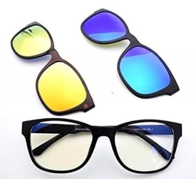 Magic Vision Sunglasses with Magnet Lenses ? Stylish Sunglasses with Detachable Lenses ? UV Protection and Comfort