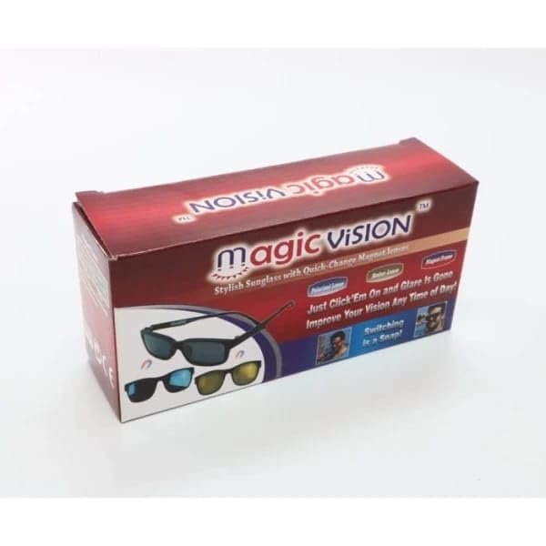 Magic Vision Sunglasses with Magnet Lenses ? Stylish Sunglasses with Detachable Lenses ? UV Protection and Comfort