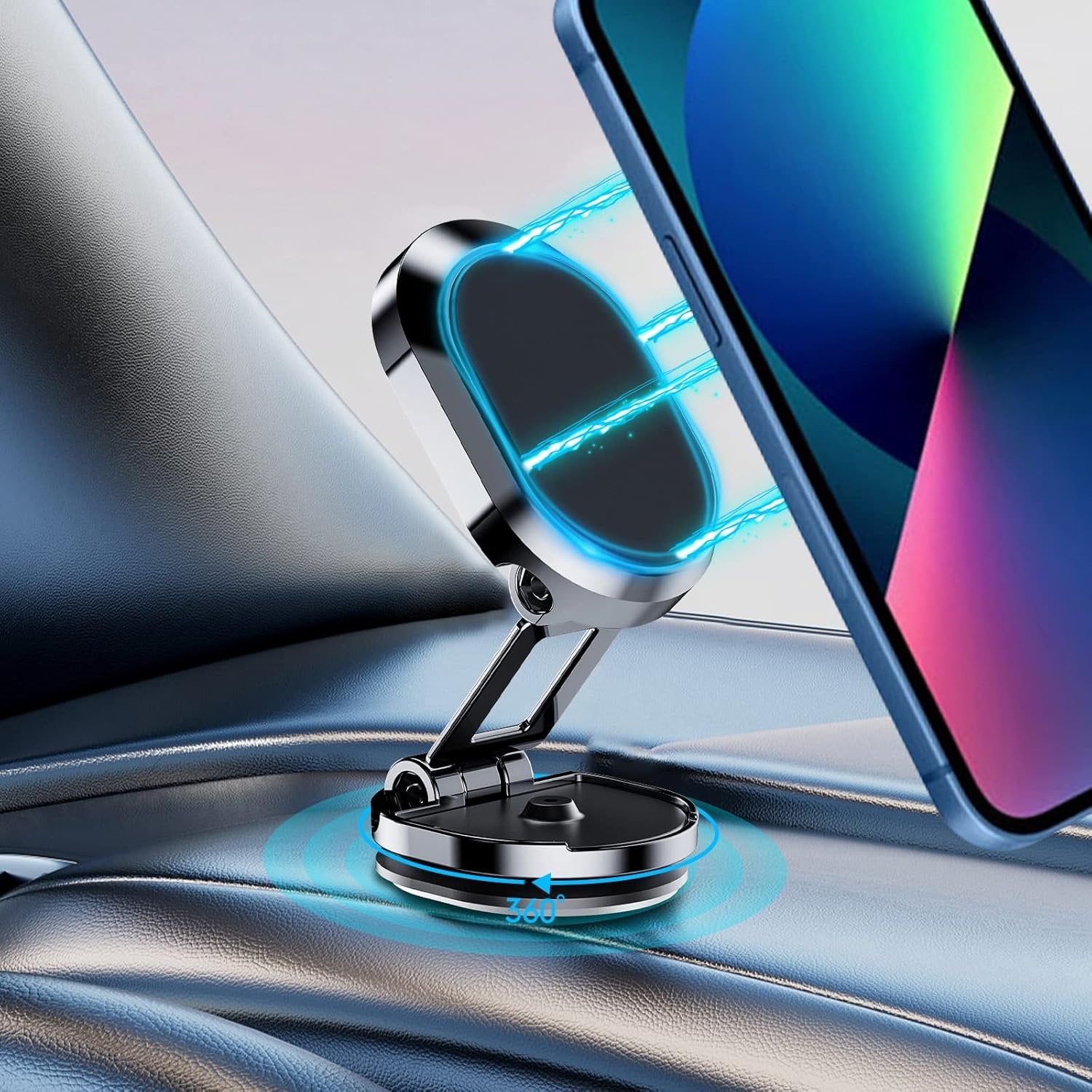 Magnetic Phone Holder for Car ? Secure and Convenient Phone Mount ? 360? Rotation and Strong Magnet for Safe Driving