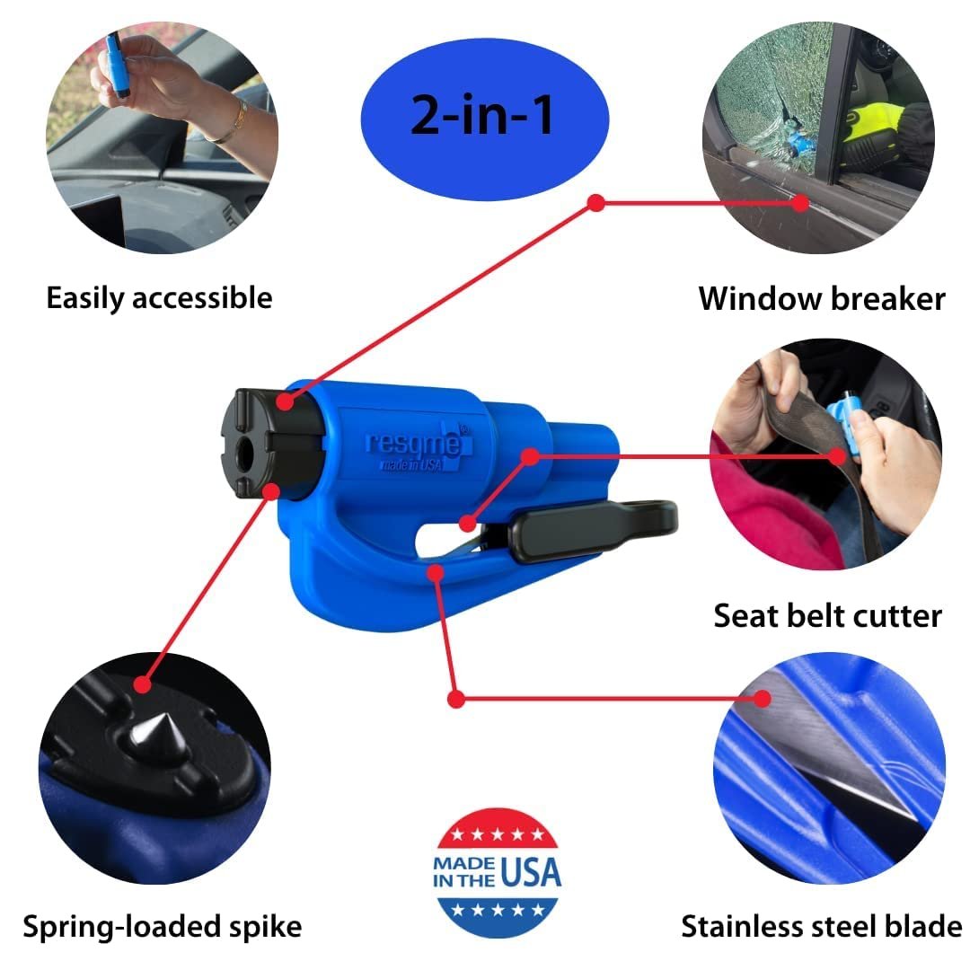 3 in 1 Super Mini Safety Window Glass Breaker ? Emergency Car Safety Tool ? Glass Breaker, Seatbelt Cutter, and Window Puncher