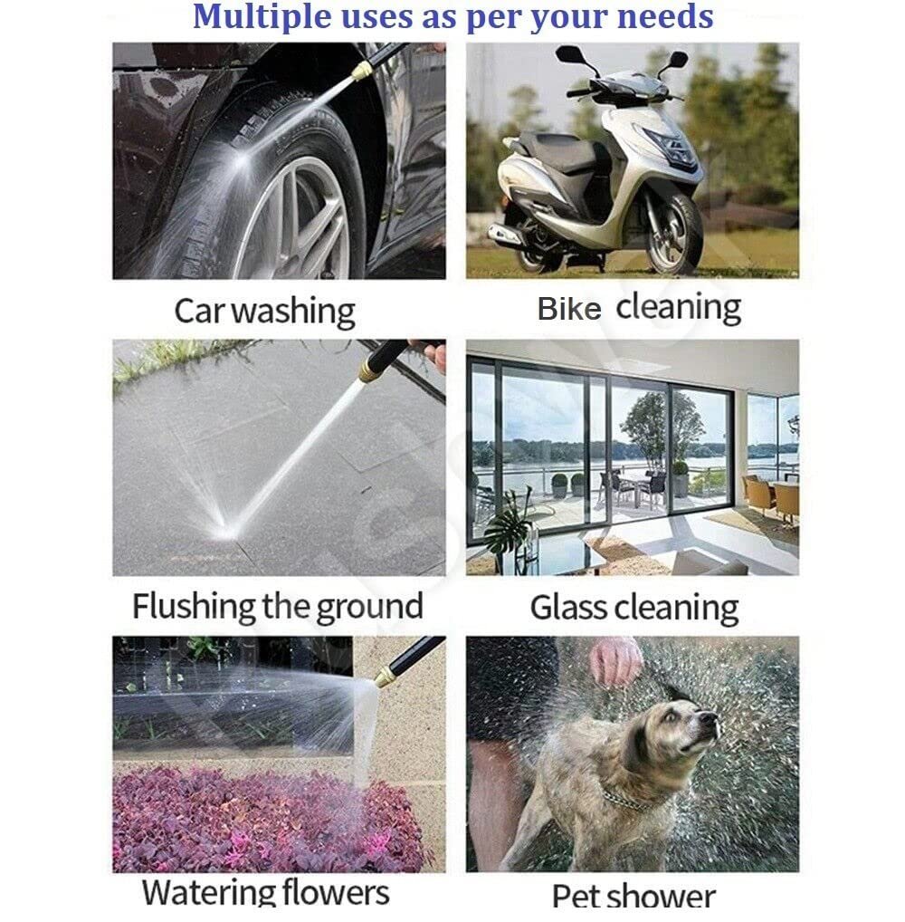 High Pressure Power Car Wash Water Gun ? Car Cleaning Water Gun with Adjustable Pressure ? Ideal for Car Exterior and Interior Washing