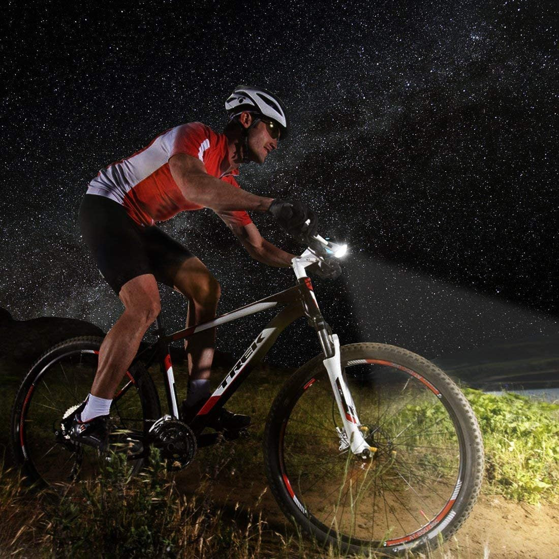 Rechargeable Bicycle LED Light ? Bright and Durable Bike Light ? USB Rechargeable for Night Riding and Safety