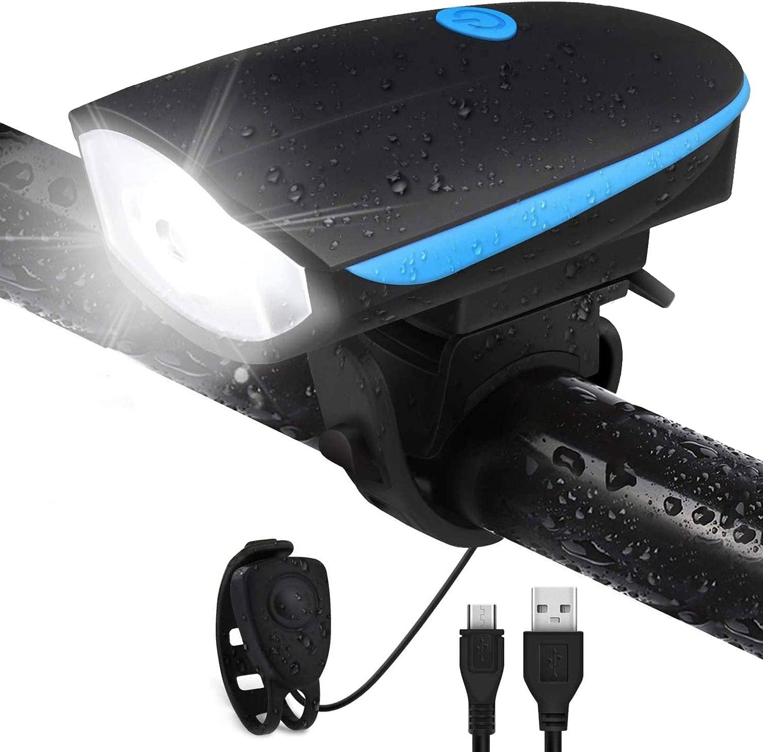 Rechargeable Bicycle LED Light ? Bright and Durable Bike Light ? USB Rechargeable for Night Riding and Safety