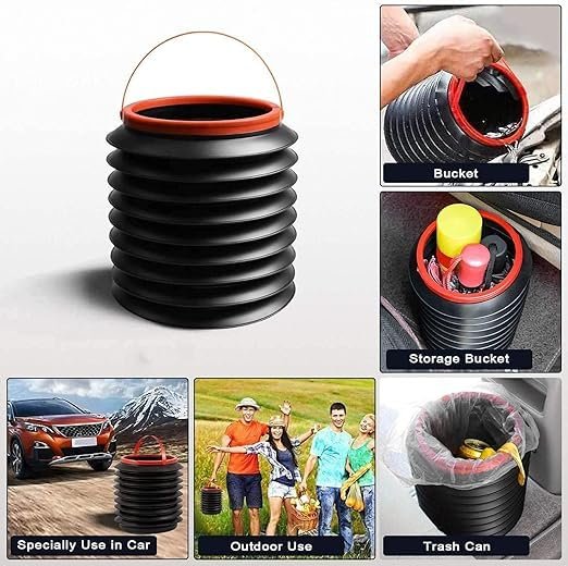 4L Collapsible Foldable Car Dustbin Basket ? Space-Saving Car Trash Bin ? Convenient for Car Interior Organization