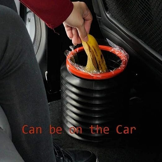 4L Collapsible Foldable Car Dustbin Basket ? Space-Saving Car Trash Bin ? Convenient for Car Interior Organization