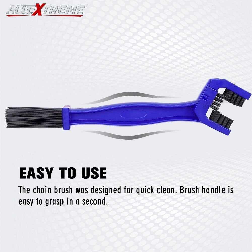 Chain Brush ? Bike and Motorcycle Chain Cleaner Brush ? Ergonomic Handle for Easy Cleaning and Maintenance