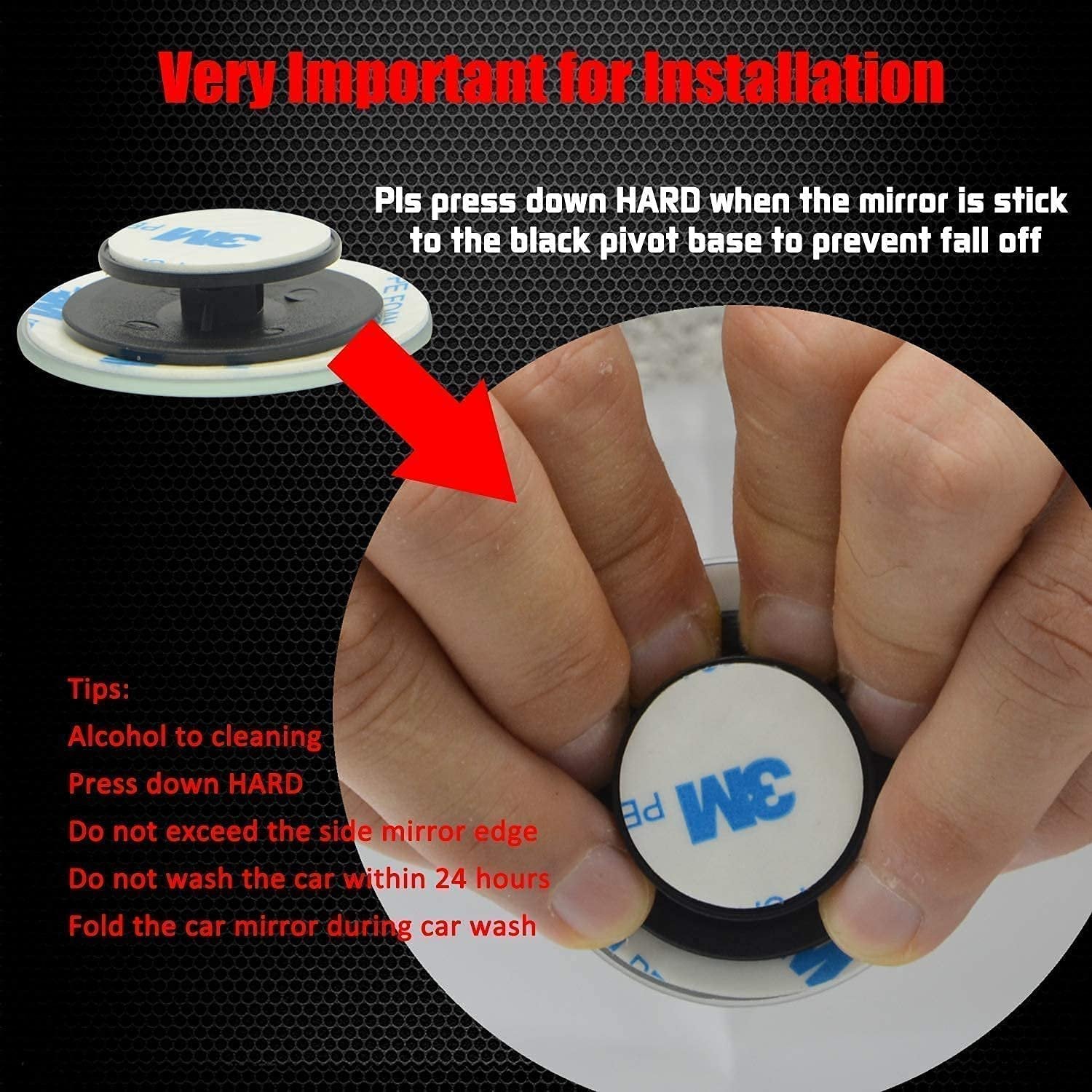 Blind Spot Mirror (Pack of 2) ? Wide Angle Car Mirrors for Safe Lane Changing ? Easy to Install for Better Visibility