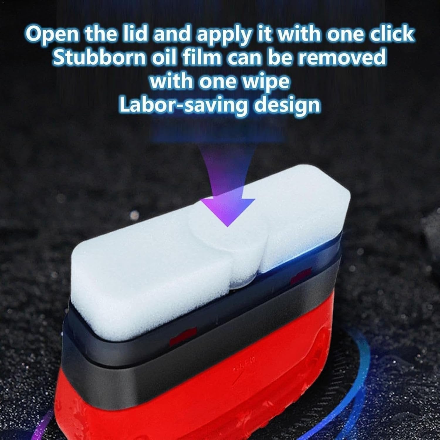 Automotive Oil Film Cleaning Brush ? Efficient Cleaning Tool for Car Windows and Windshields ? Removes Oil Residue and Streaks