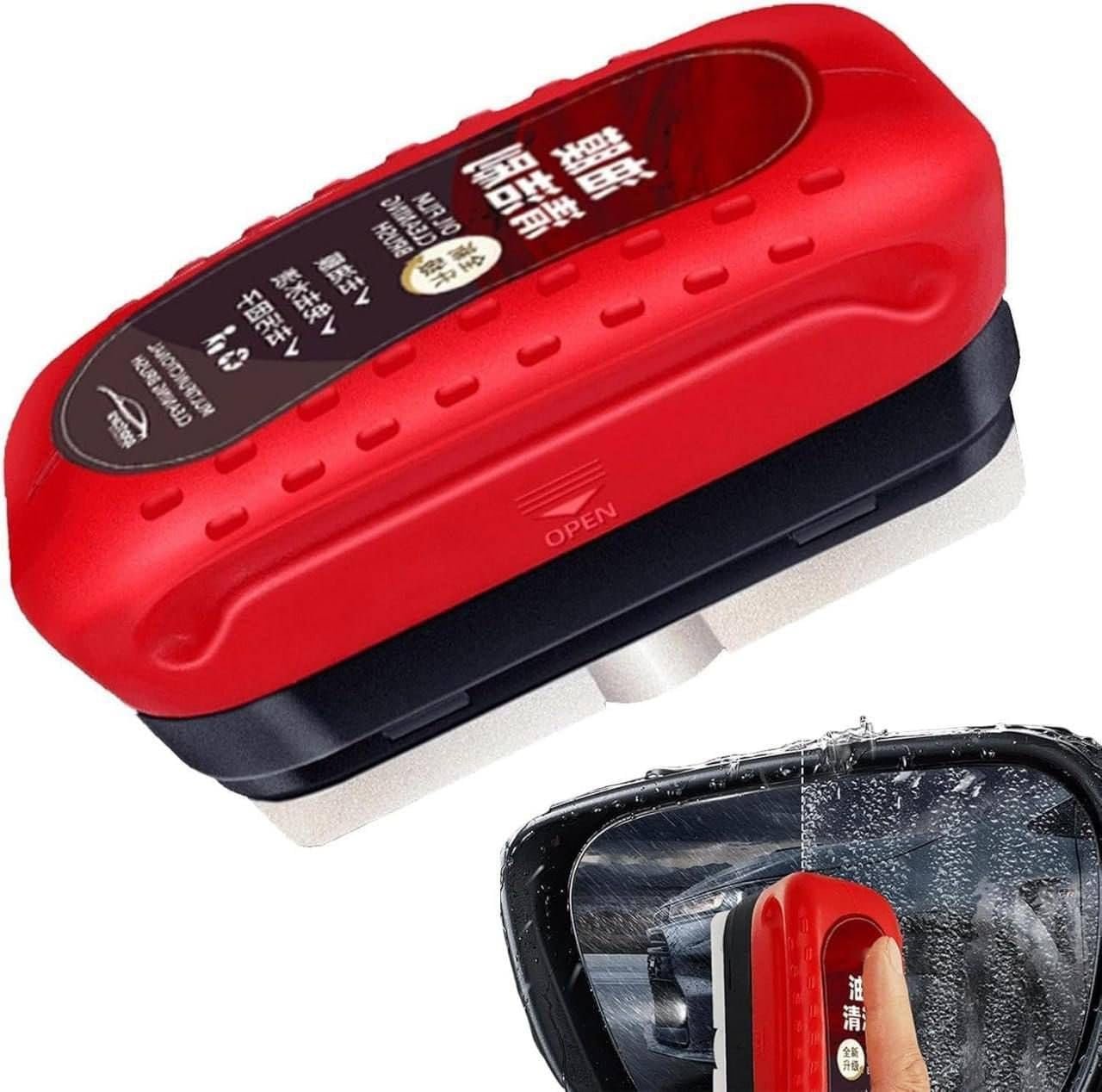 Automotive Oil Film Cleaning Brush ? Efficient Cleaning Tool for Car Windows and Windshields ? Removes Oil Residue and Streaks