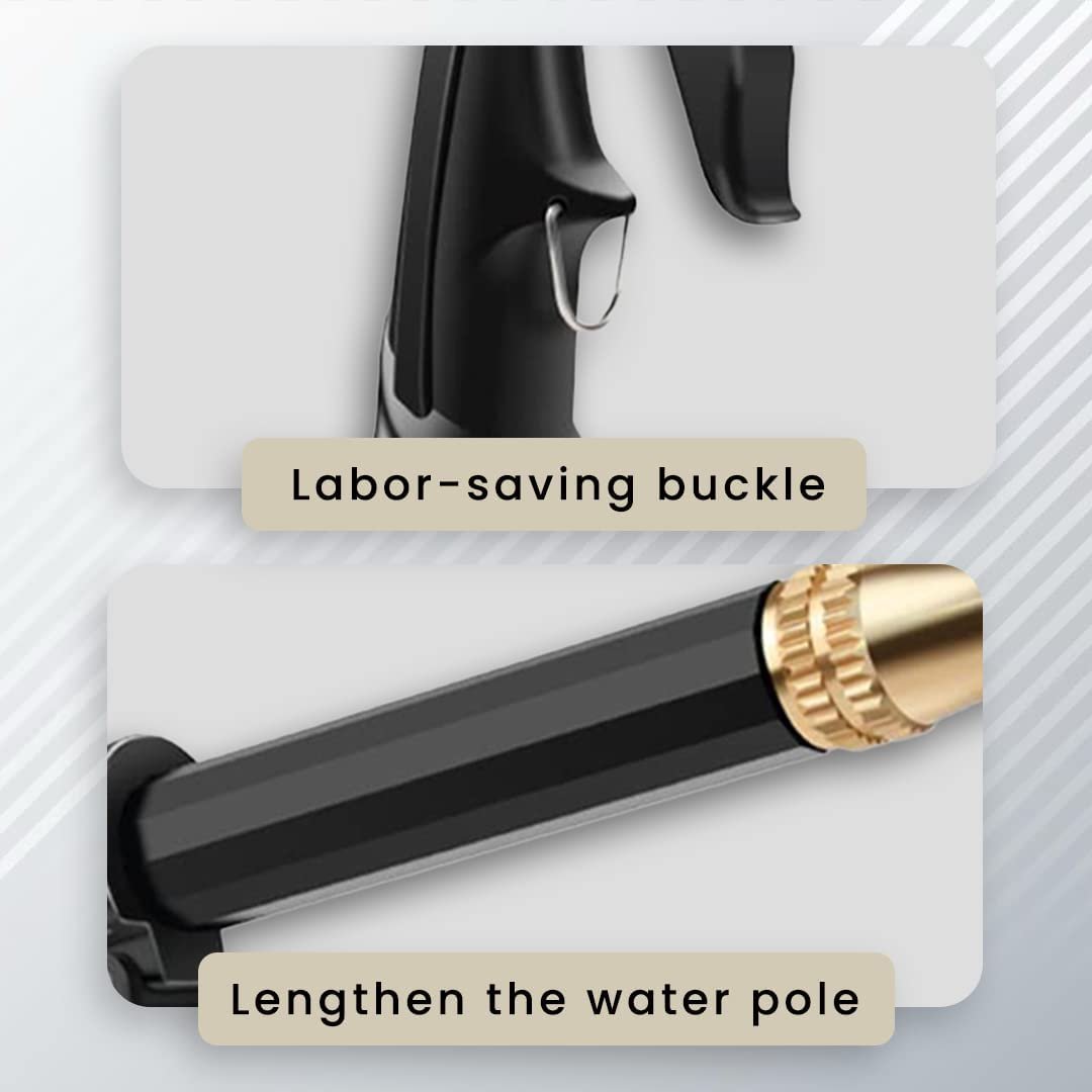 Black Metal Spray Gun with Trigger ? Heavy Duty Car Wash Spray Gun ? Adjustable Pressure for Efficient Cleaning