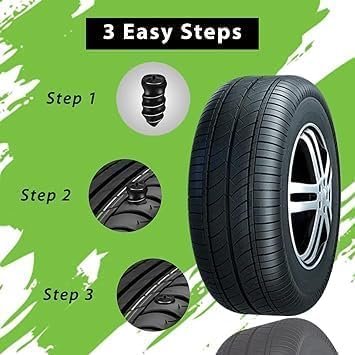 (Set of 10) Tyre Repair Rubber Nails ? Quick and Easy Tire Repair Kit ? Ideal for Emergency Use and Puncture Fixing
