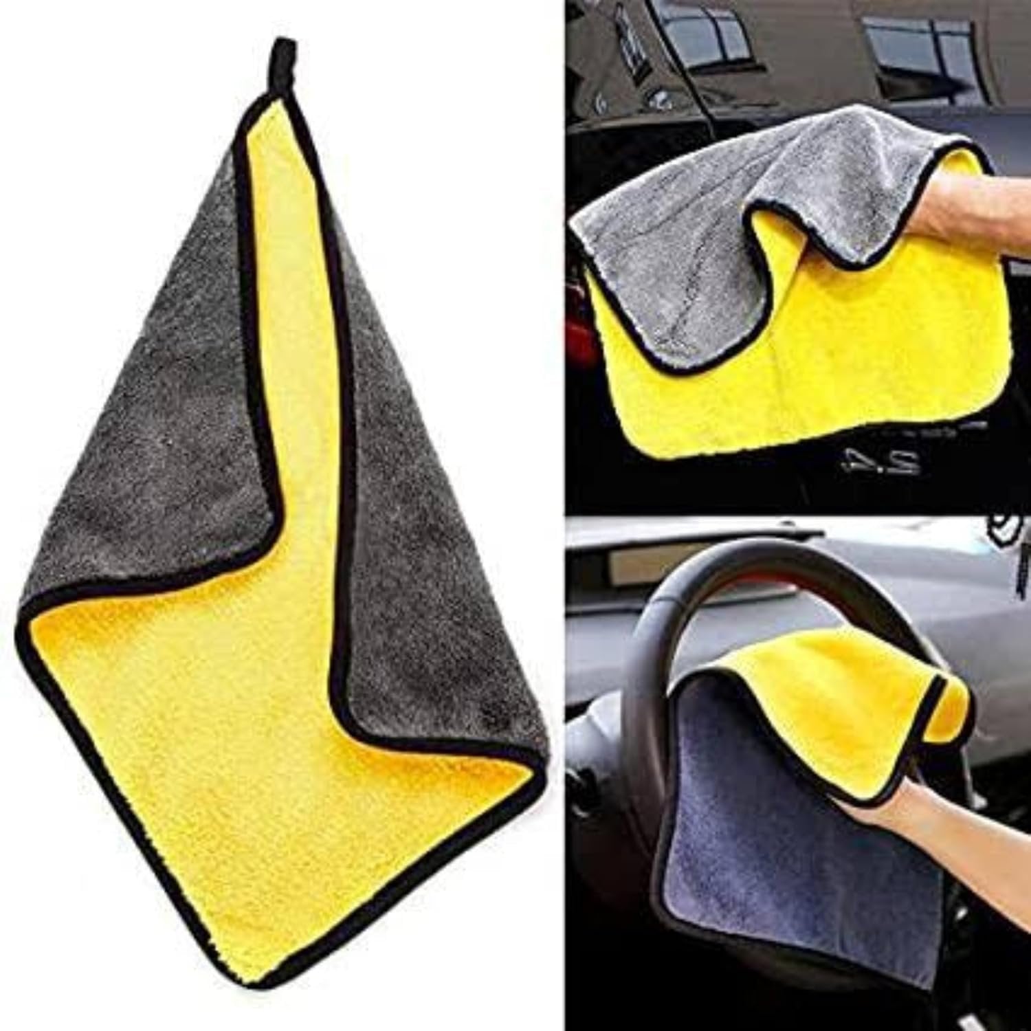 Microfiber Car Towel Cleaning Cloth ? Super Absorbent Wash Towel ? Ideal for Car Detailing and Drying