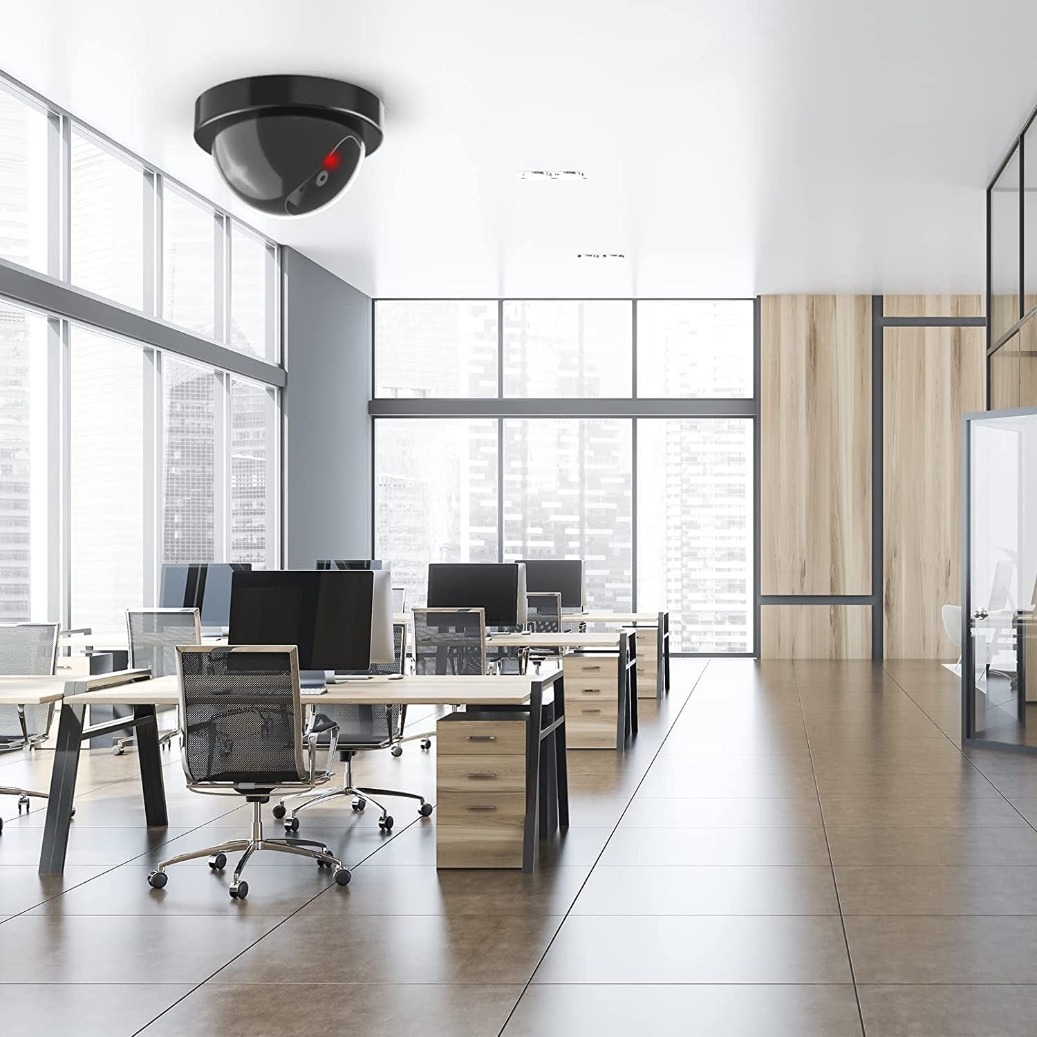 Small Dummy Camera ? Realistic Surveillance Camera for Home Security, Fake Security Camera with LED Light for Indoor/Outdoor Use