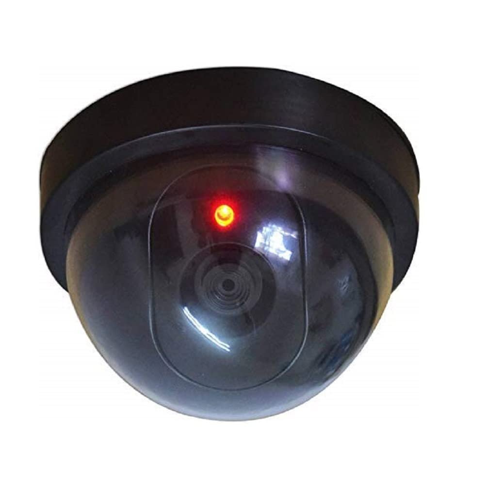 Small Dummy Camera ? Realistic Surveillance Camera for Home Security, Fake Security Camera with LED Light for Indoor/Outdoor Use