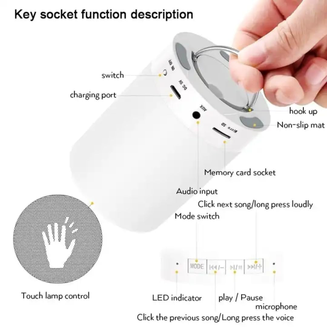 Touch Light Speaker ? Bluetooth Speaker with LED Touch Lights, Portable Wireless Audio and Light Show