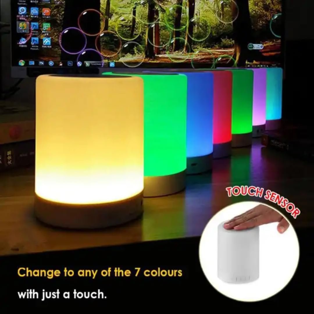 Touch Light Speaker ? Bluetooth Speaker with LED Touch Lights, Portable Wireless Audio and Light Show