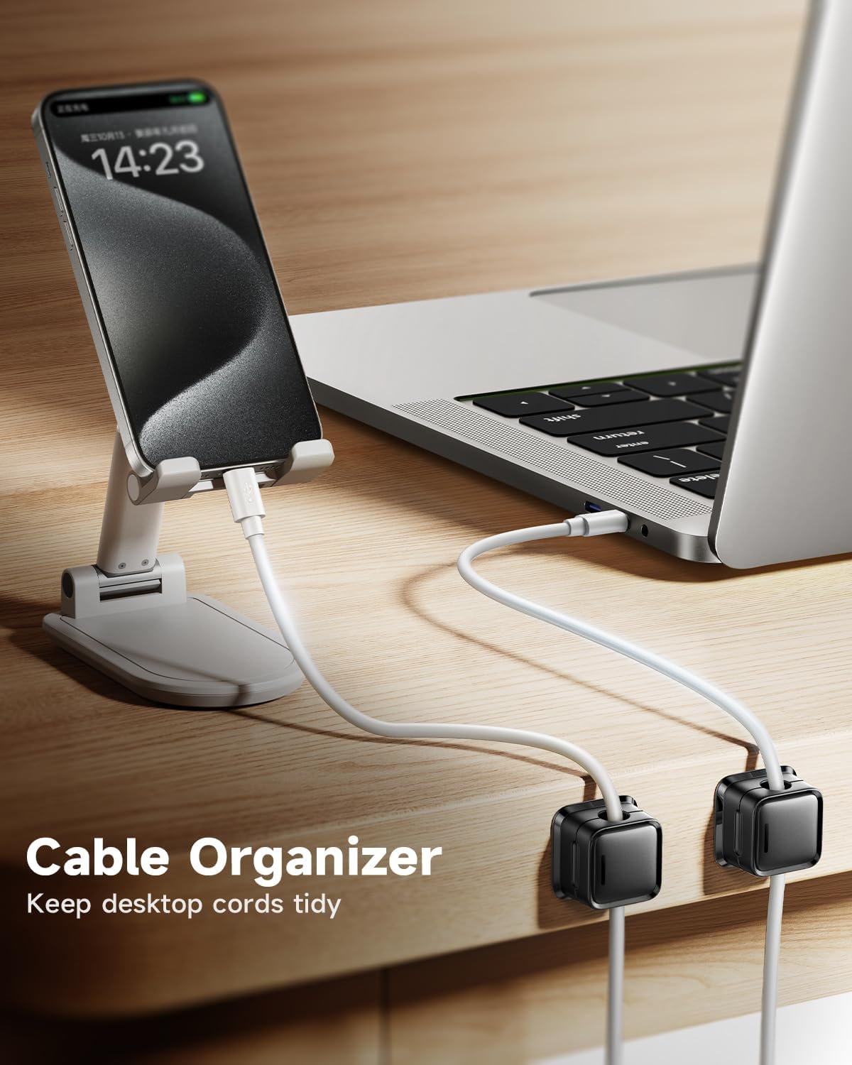 6 Pack Magnetic Cable Clips ? Cable Organizer for Charging Cords, USB Cables, and More, Strong Magnetic Hold