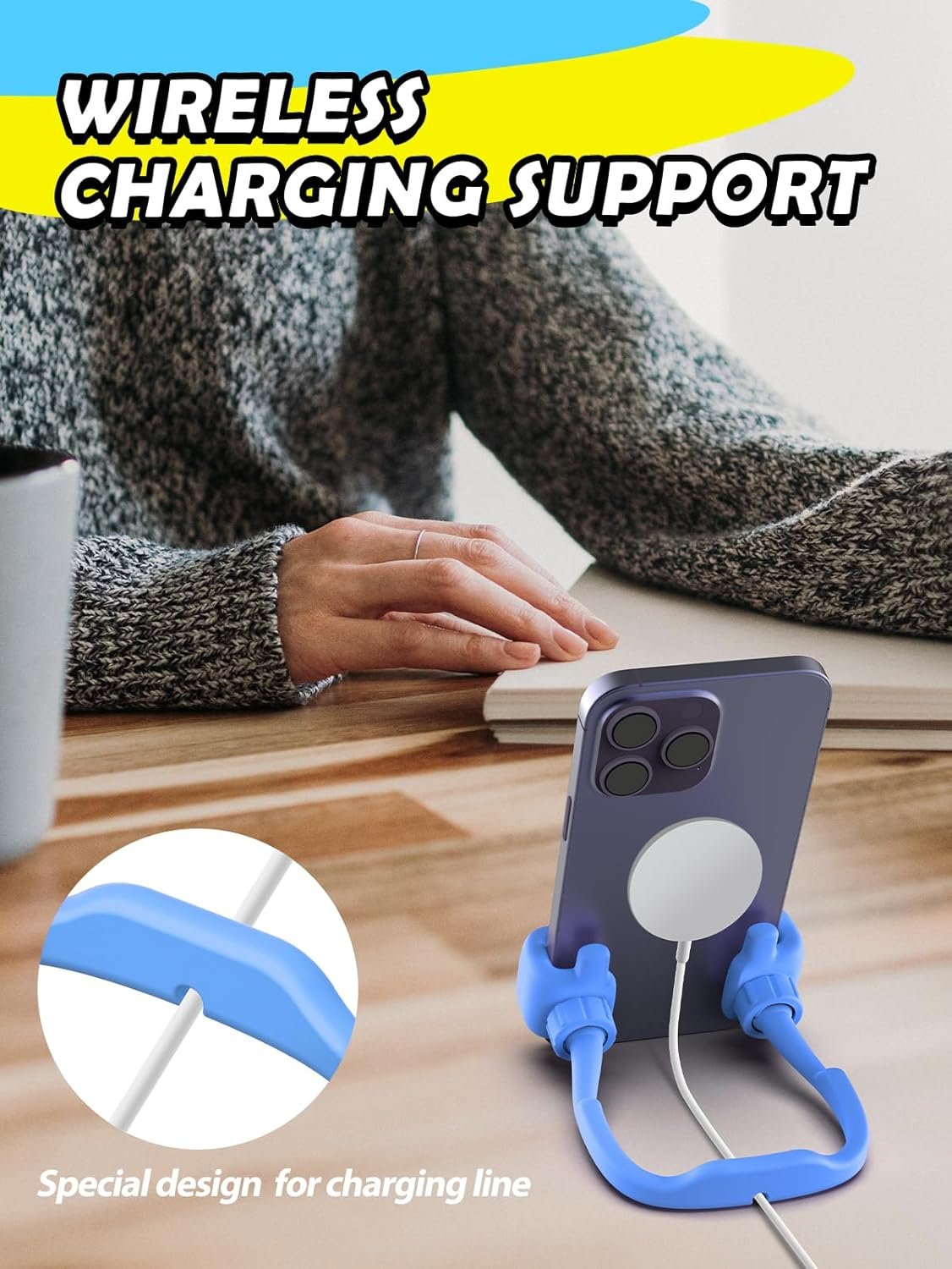 OK Mobile Stand ? Adjustable, Foldable Smartphone Stand for Desk, Office, and Home Use