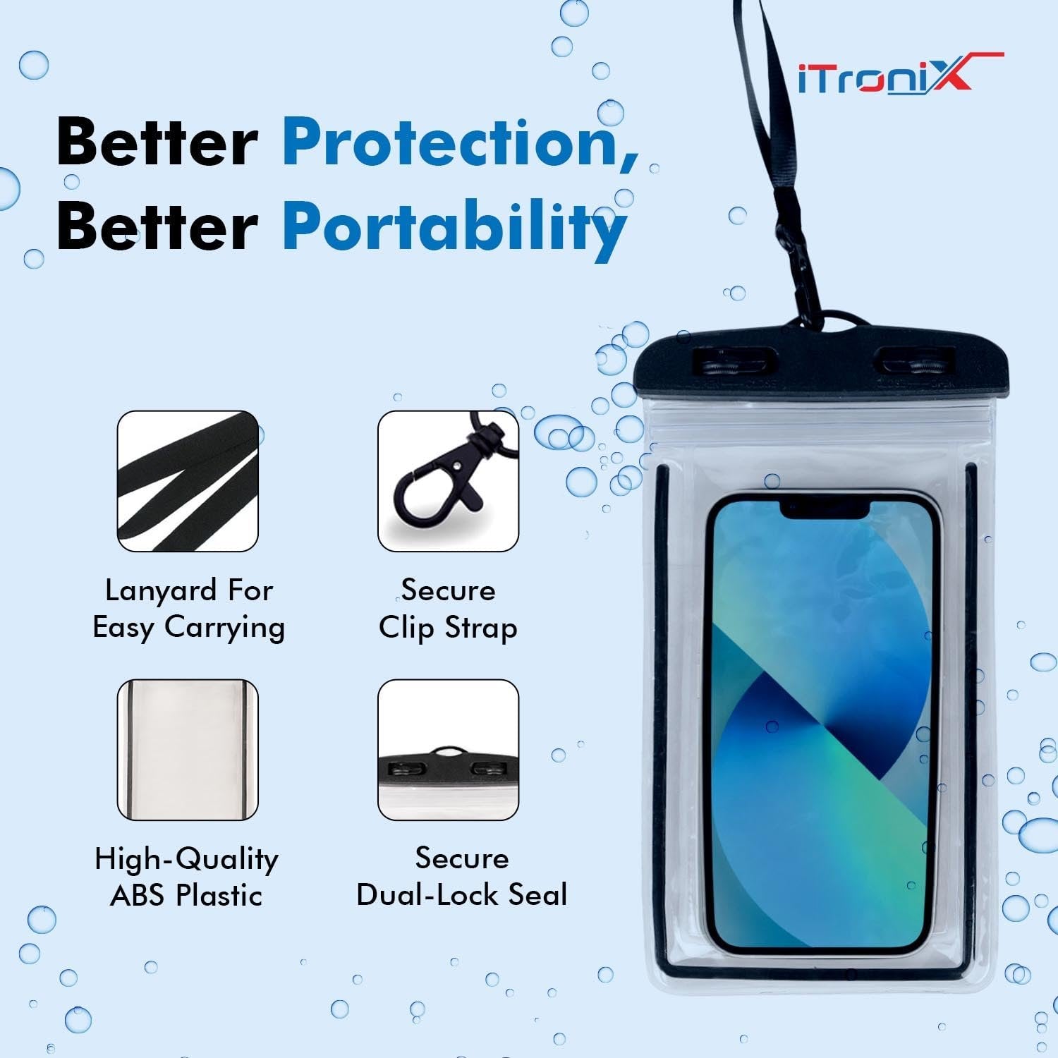 Universal Waterproof Mobile Cover Case ? Full Protection for Phones, Dust, Snow, and Water Resistant