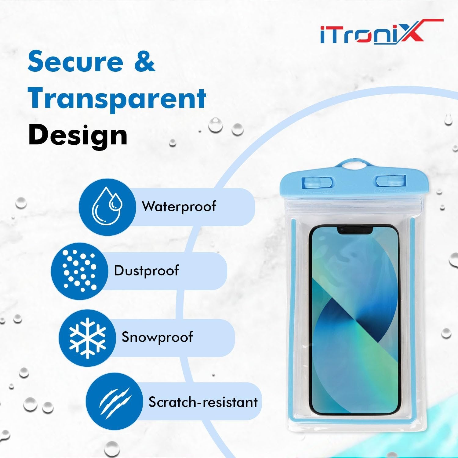Universal Waterproof Mobile Cover Case ? Full Protection for Phones, Dust, Snow, and Water Resistant