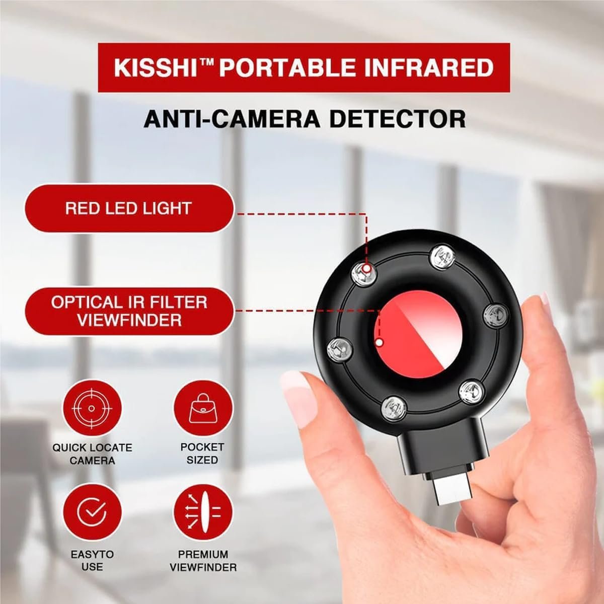 Mini Anti-Camera Scanning Finder ? Portable Device for Detecting Hidden Cameras and Surveillance Equipment